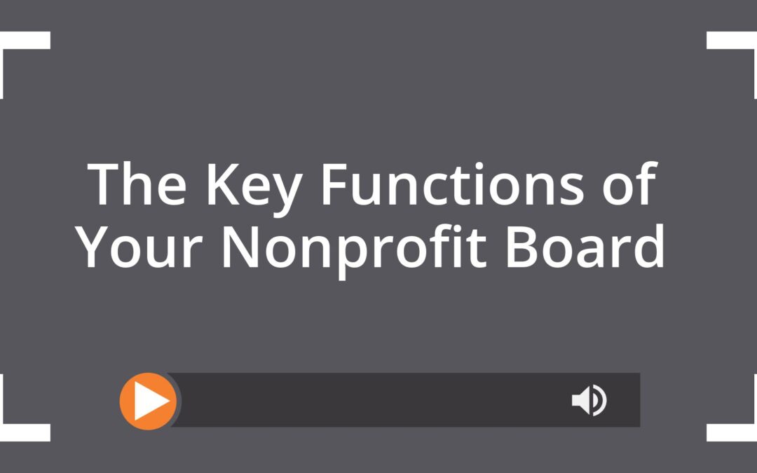 The Key Functions of Your Nonprofit Board